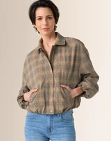 Stacie Plaid Bubble Hem Jacket