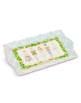13" Pastel Plaid Nutcracker Ballet Ruffle Tray
