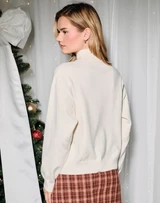Mock Neck Christmas Cocktail Sweater