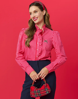 Candy Cane Ruffle Blouse