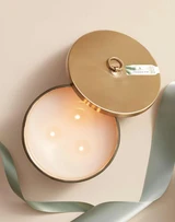 Thymes Frasier Fir Frosted Plaid Large 3-Wick Candle