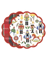 Beatriz Ball Nutcracker and Plaid Reversible Placemats