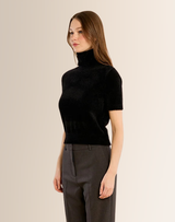 Hannah Sweater Top- Black