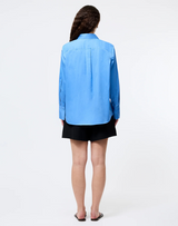 Alexis Cotton Shirt - Thistle Blue