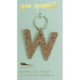 Lucky Feather Glitter Keychain