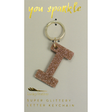 Lucky Feather Glitter Keychain