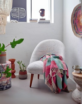 Recycled Cotton Throw with Tassels