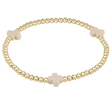 eNewton Signature Cross Pattern Bracelet in Onyx, Pink or Red