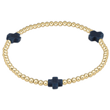 eNewton Signature Cross Pattern Bracelet in Onyx, Pink or Red