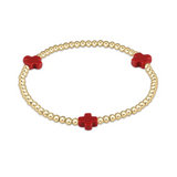 eNewton Signature Cross Pattern Bracelet in Onyx, Pink or Red