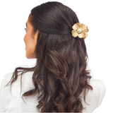 Floral Shaped Claw Clip with Pearl Detail