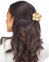 Floral Shaped Claw Clip with Pearl Detail