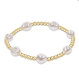 eNewton Extends Admire Gold Bead Bracelet - Pearl