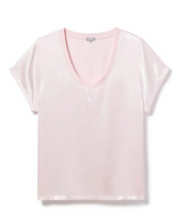 PJ Harlow Blush Gianna Satin V-neck Tee