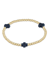 eNewton egirl Signature Cross Pattern Bracelet--Navy