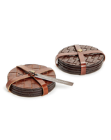 Chestnut Woven Coaster Set