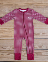 Burlebo Texas Maroon and Gray Baby Zip Up