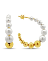 Sydney Pearl Hoop Earrings