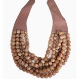 Chunky Teardrop Ab Glass Beaded Layered Magnetic Necklace