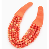 Chunky Teardrop Ab Glass Beaded Layered Magnetic Necklace