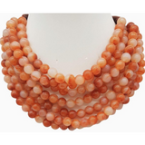 Chunky Teardrop Ab Glass Beaded Layered Magnetic Necklace