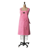 Cross Back Canvas Apron--Pink