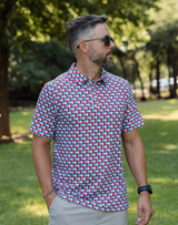 Burlebo Performance Polo--Texas Flag