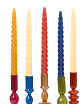 Twist Taper Candles in Box-Multiple Colors