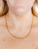 Palmer Paperclip Gold Necklace