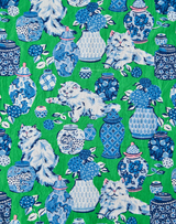 Short Sleeve Pajama Top & Cropped Pants Set - Fancy Cat