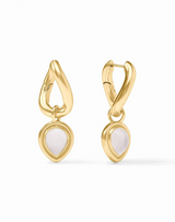 Julie Vos Dolce Hoop & Charm Earring - Iridescent Clear Crystal