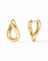 Julie Vos Dolce Hoop & Charm Earring - Iridescent Clear Crystal