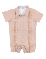 Burnt Orange Guayabera Gameday Romper