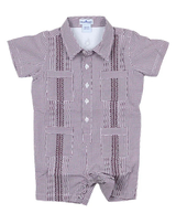 Maroon Guayabera Gameday Romper