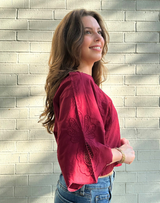 Merlot Bloom Blouse