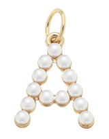 Pearl Studded Letter Charm