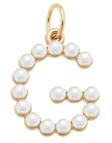 Pearl Studded Letter Charm