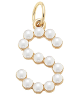 Pearl Studded Letter Charm