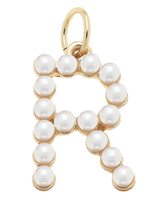 Pearl Studded Letter Charm