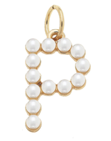 Pearl Studded Letter Charm