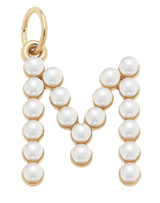 Pearl Studded Letter Charm