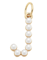 Pearl Studded Letter Charm