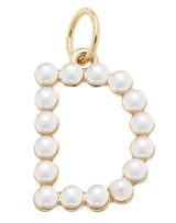 Pearl Studded Letter Charm