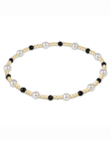 eNewton Pearl Sincerity Pattern 4mm Bead Bracelet - Faceted Onyx