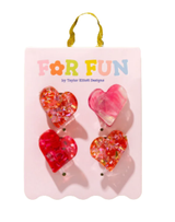 Pink and Red Hearts Mini Clips Pink and Red Hearts Mini Clips