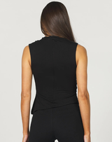 Shaunee Faux Leather Tank - Black