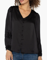 Marie Pleated Sleeve Top