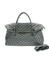 Quilted Weekender Bag - Black
