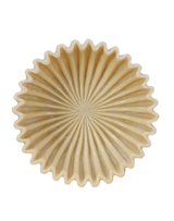 Beige Resin Pleated Bowl