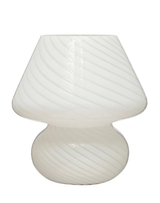 White Blown Glass Table Lamp (IN STORE PICKUP ONLY)